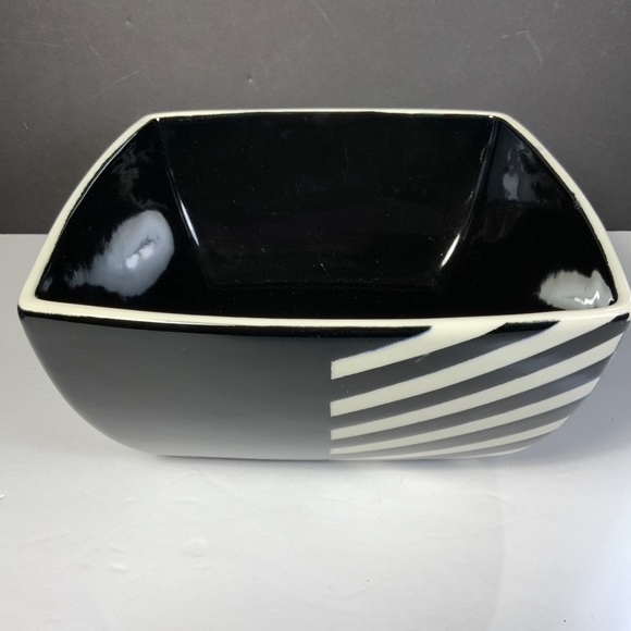 The Main Ingredient Bowl Salad Pasta Serving Black White Yin Yang Zebra #E2 - Picture 5 of 7